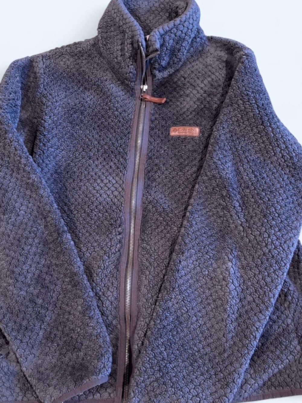 Columbia Dark Gray Quilted Fleece Jacket